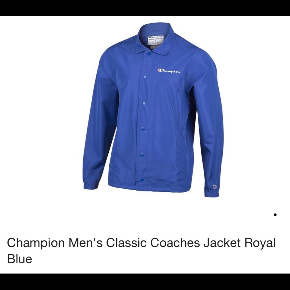 Champion Men's Classic Coaches Jacket Royal Blue